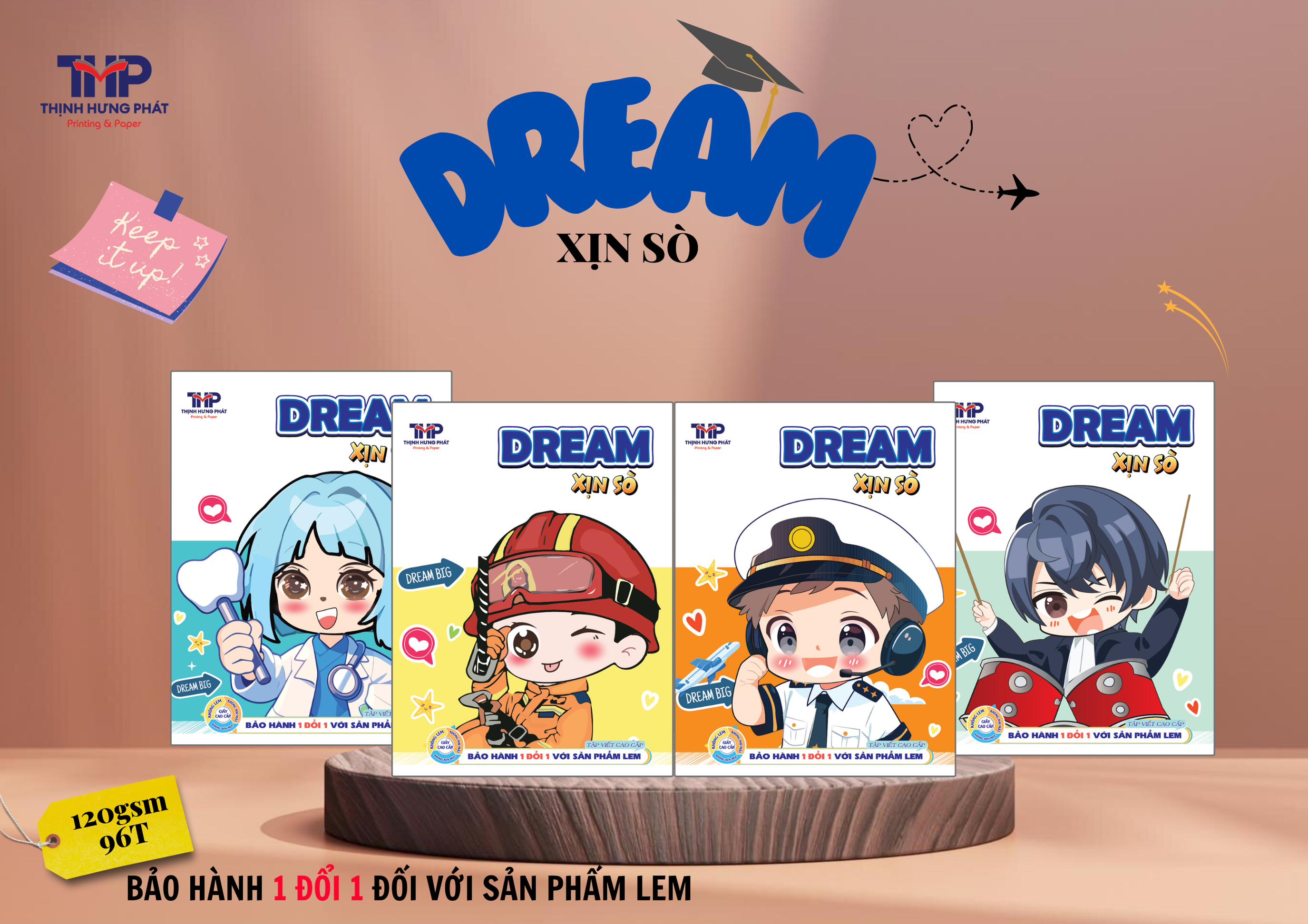 Tập xịn sò ĐL 120gsm - cao cấp không lem - DREAM