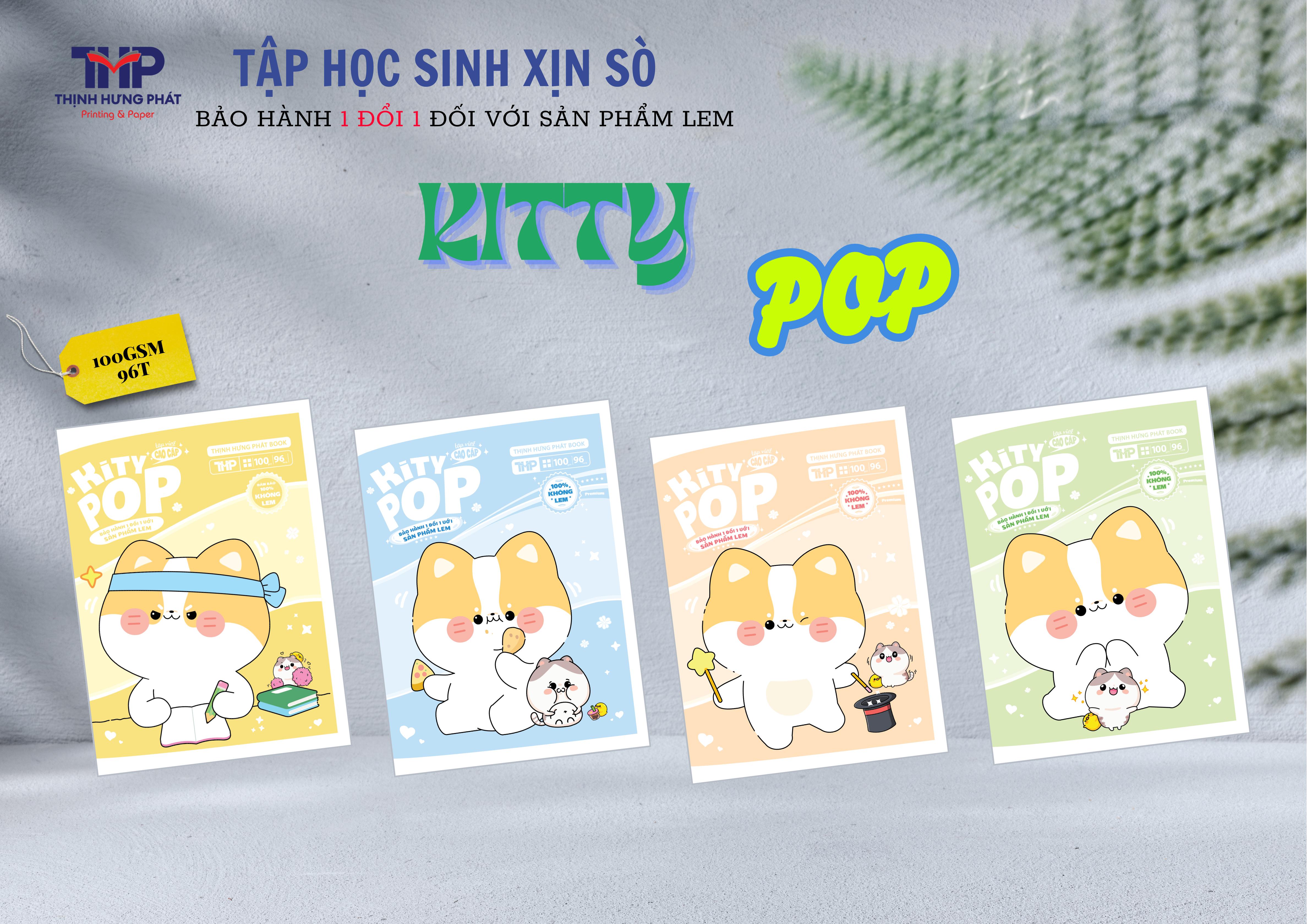 Tập học sinh KITY POP - CAO CẤP KHÔNG LEM ĐL100gsm